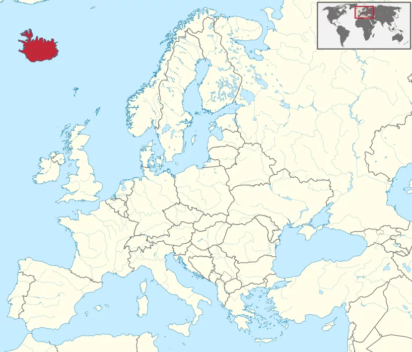 Localización de Islandia